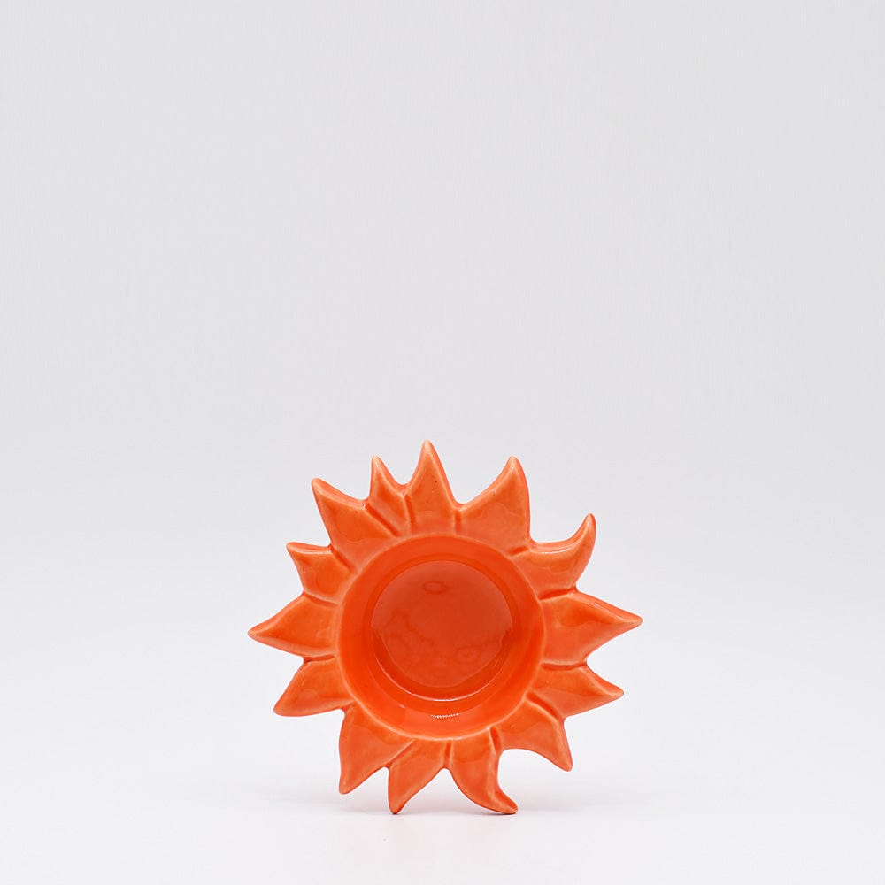 Assiette en céramique jaune en forme de poisson Coupe en céramique "Sol" - Orange
