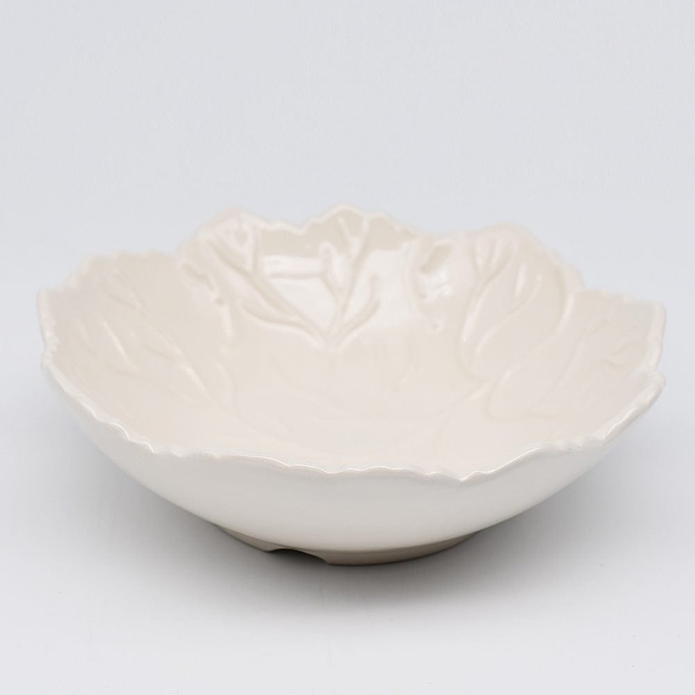 Carafe en céramique bleue en forme de poisson Assiette creuse en céramique "Raso" blanche - 17cm
