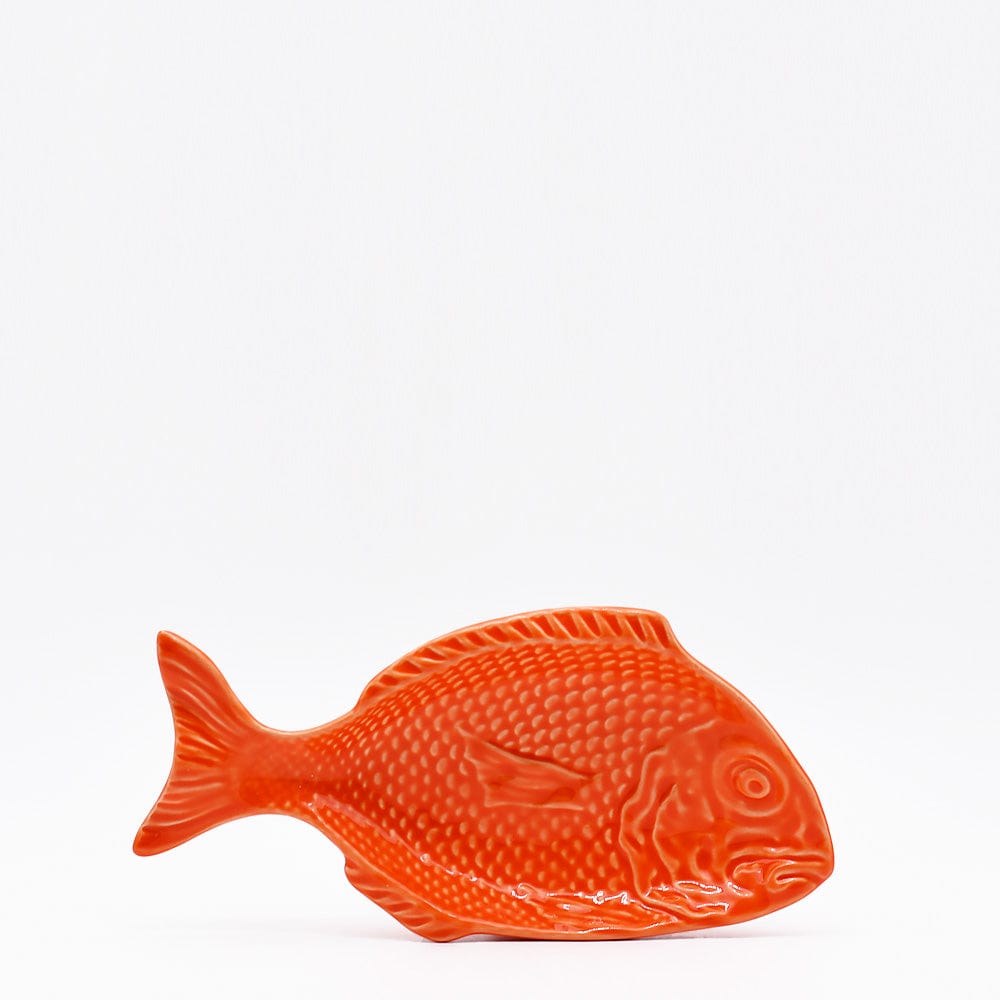 Assiette en céramique orange en forme de poisson Assiette en céramique en forme de poisson - Orange 25cm