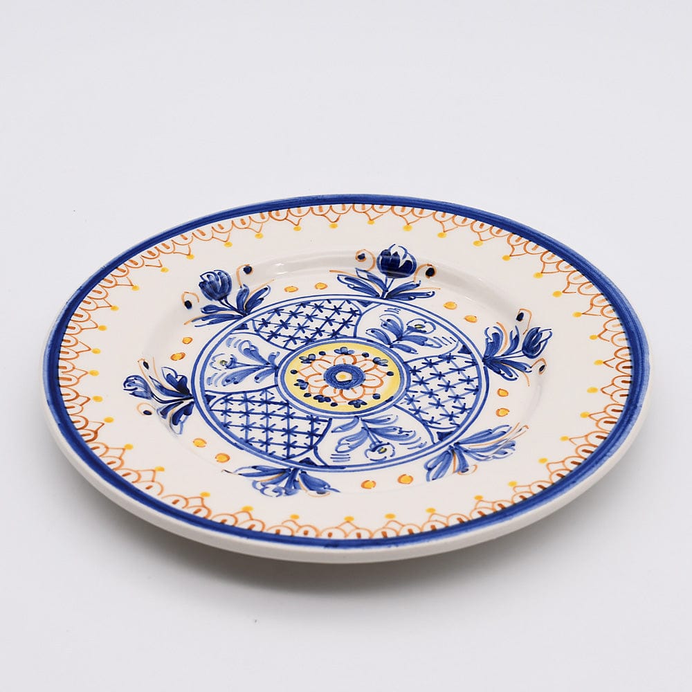 Assiette en céramique traditionnelle de Portugal  I Jaune 25cm Assiette en céramique "Tradicional" - 27 cm