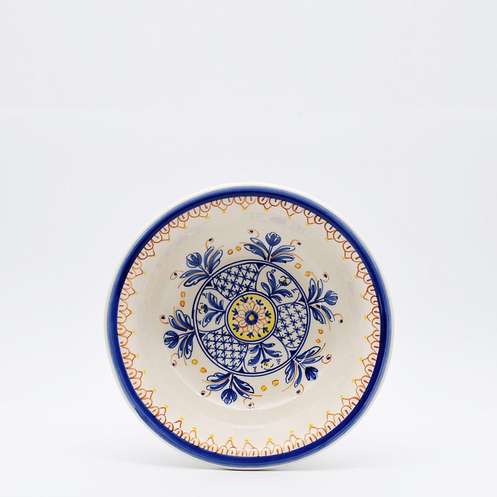 Assiette en céramique traditionnelle de Portugal  I Jaune 25cm Petit saladier en céramique "Tradicional" - 20 cm