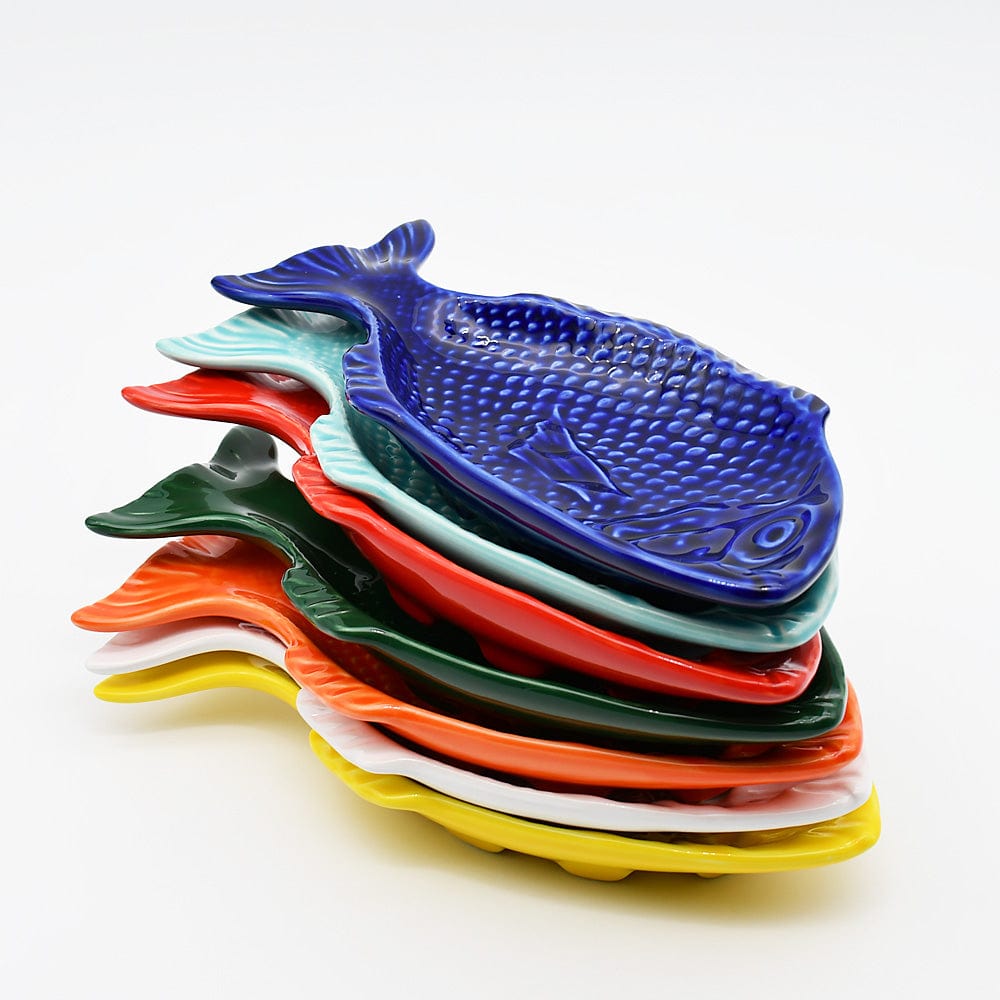 Assiette en céramique turquoise en forme de poisson Assiette en céramique en forme de poisson - Turquoise 25cm