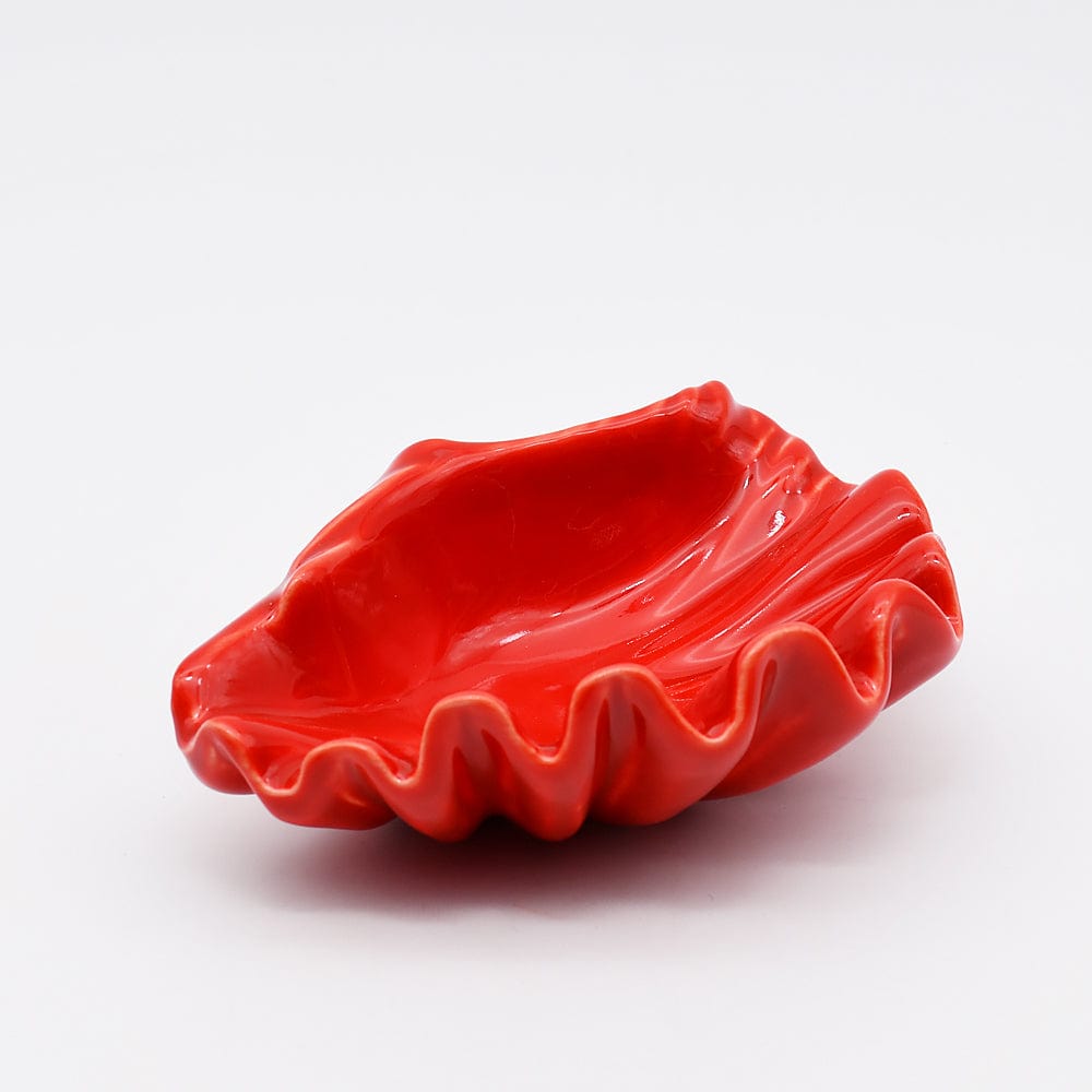 Coupe en céramique rouge en forme d'hippocampe Coupe en céramique "Vieira" - Rouge