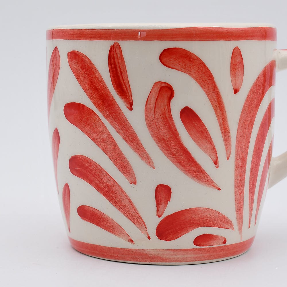 Coupe en céramique rouge en forme d'hippocampe Grand mug en céramique "Andorinha" - Rouge