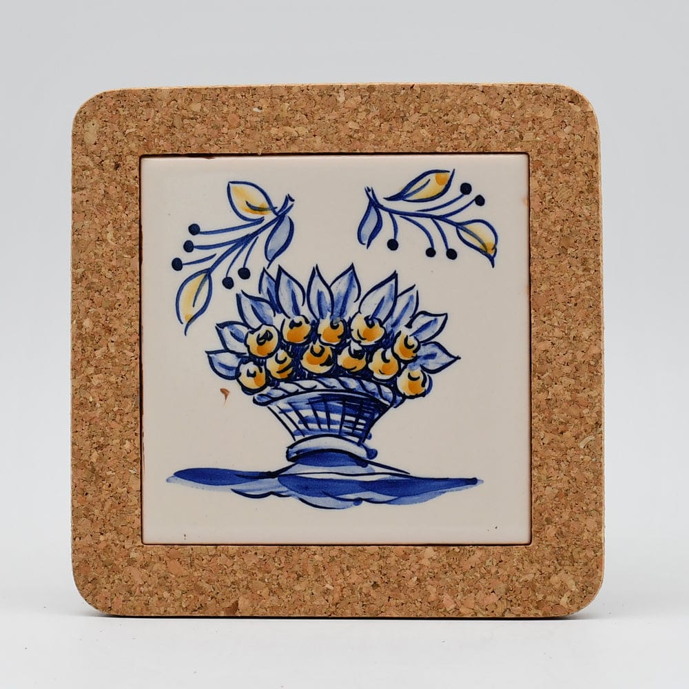 Dessous de plat en liège et céramique "Azulejos" - 15cm Motif 1
