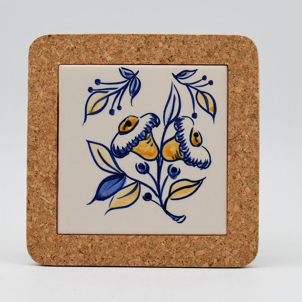Dessous de plat en liège et céramique "Azulejos" - 15cm Motif 3