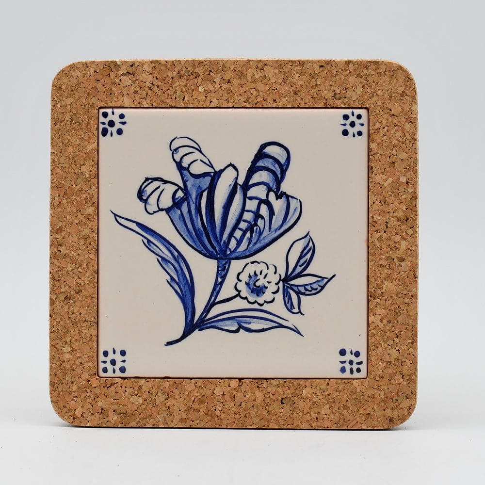 Dessous de plat en liège et céramique "Azulejos" - 15cm Motif 4