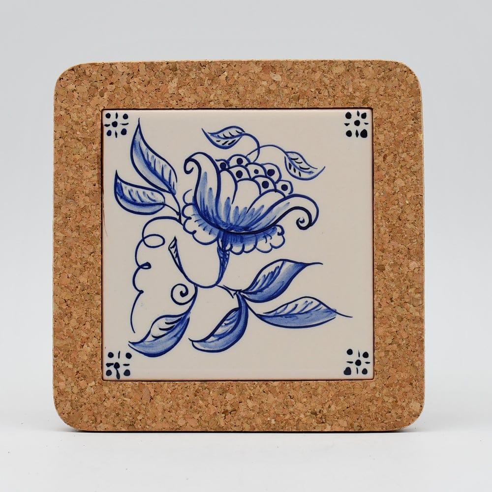 Dessous de plat en liège et céramique "Azulejos" - 15cm Motif 5
