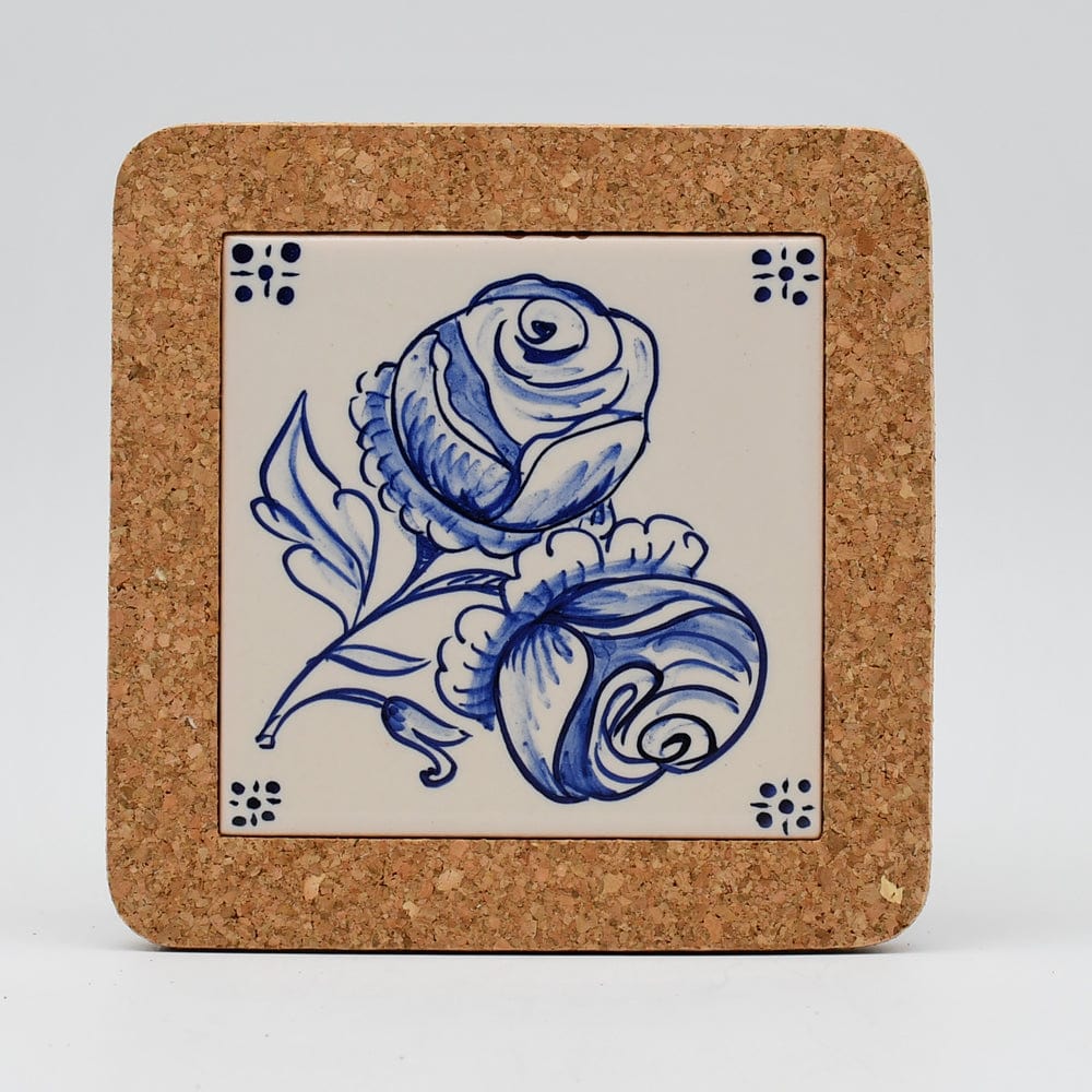 Dessous de plat en liège et céramique "Azulejos" - 15cm Motif 6