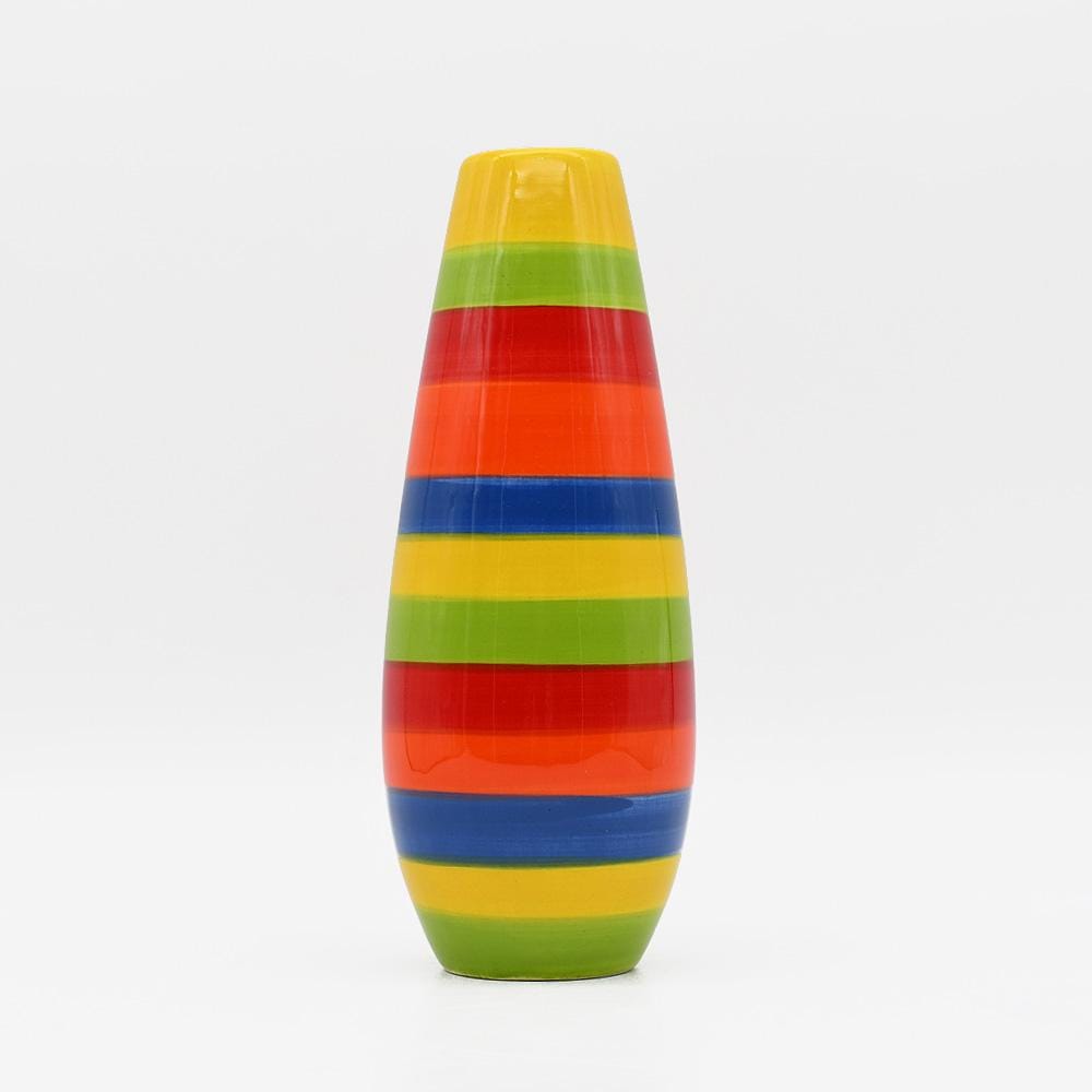 Ensemble de 3 vases rayés multicolores