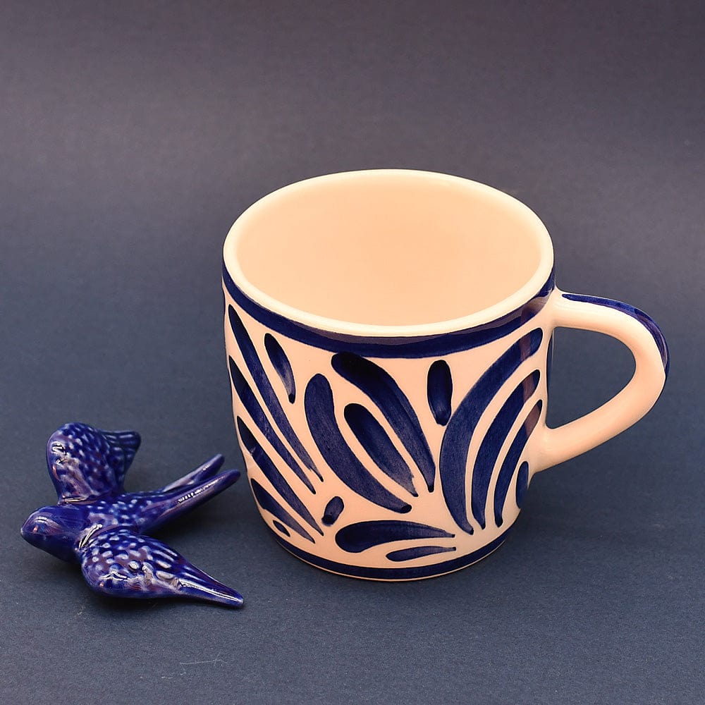 Grand mug en céramique portugaise bleu Grand mug en céramique "Andorinha" - Bleu