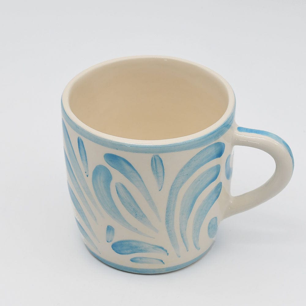 Grand mug en céramique portugaise turquoise Grand mug en céramique "Andorinha" - Turquoise