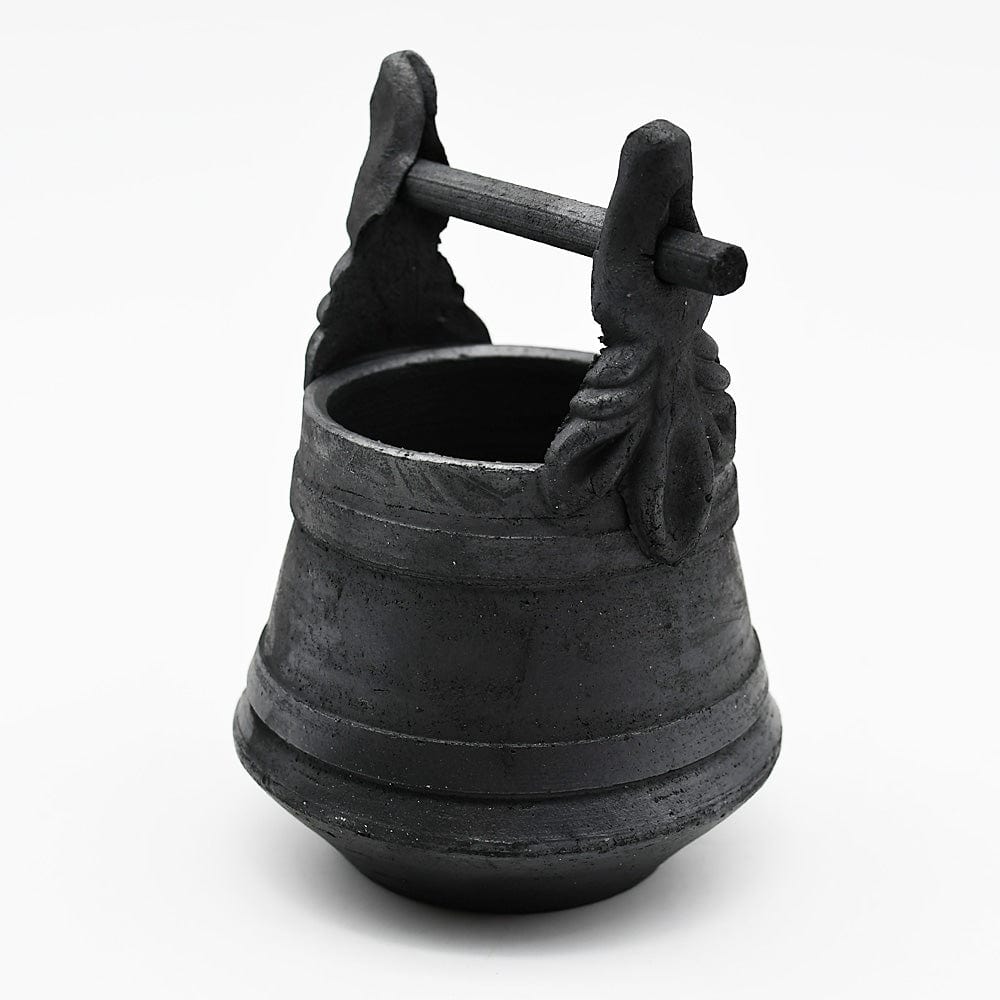 Pot miniature I Poterie noire Bisalhães I Artisanat portugais Pot en terre cuite noire de Bisalhães - 10cm