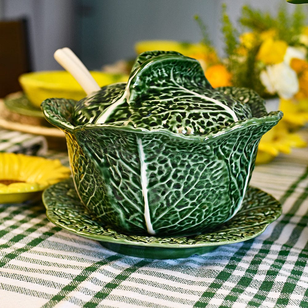 Soupière en forme de chou I Vaisselle portugaise de tradition Soupière en céramique "Couve" - 20cm