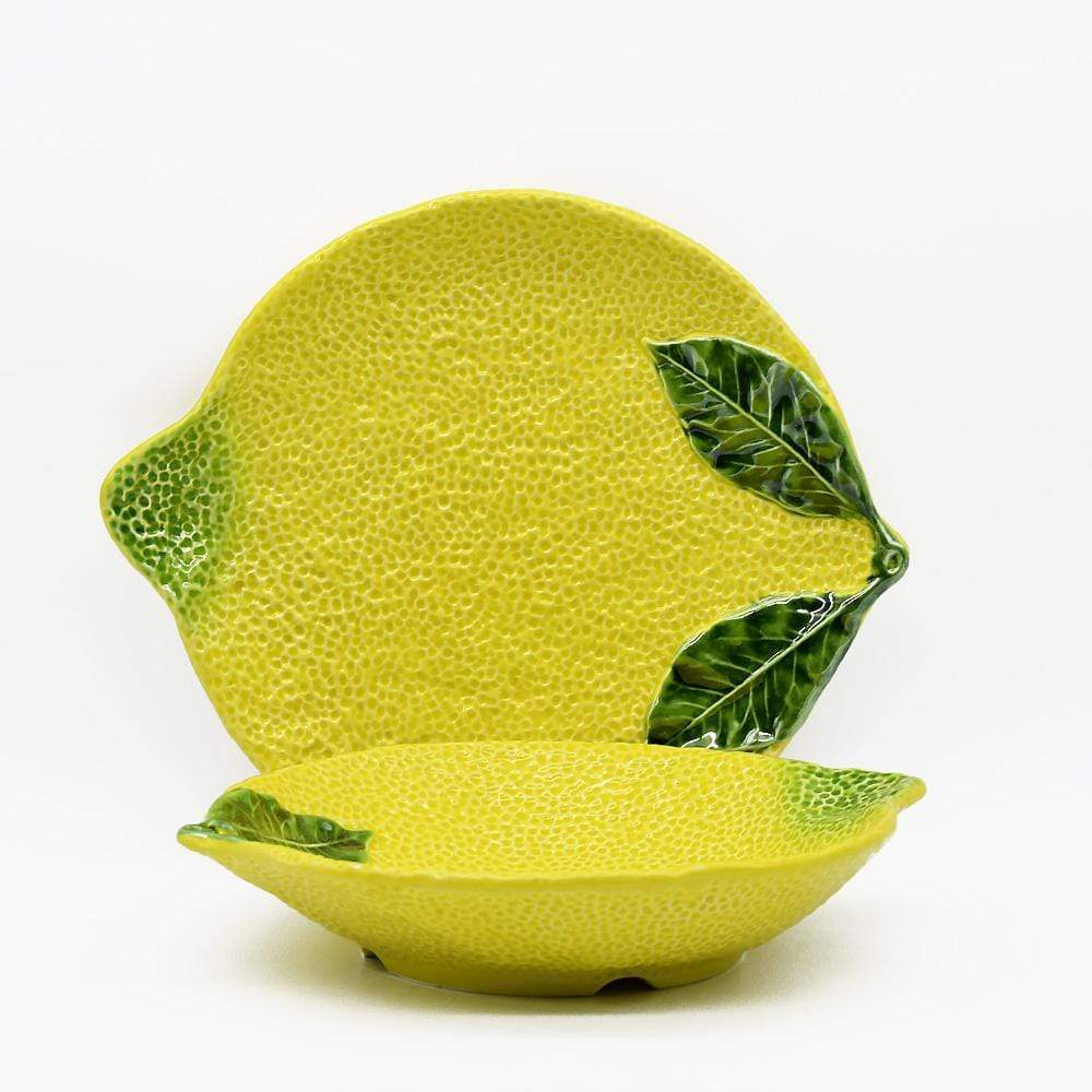 Assiette Fait Main Citron de Menton - diamètre 20 cm