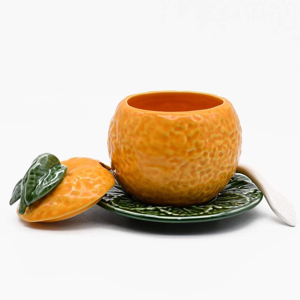 Assiette en forme de poisson I Vaisselle artisanale du Portugal Pot orange