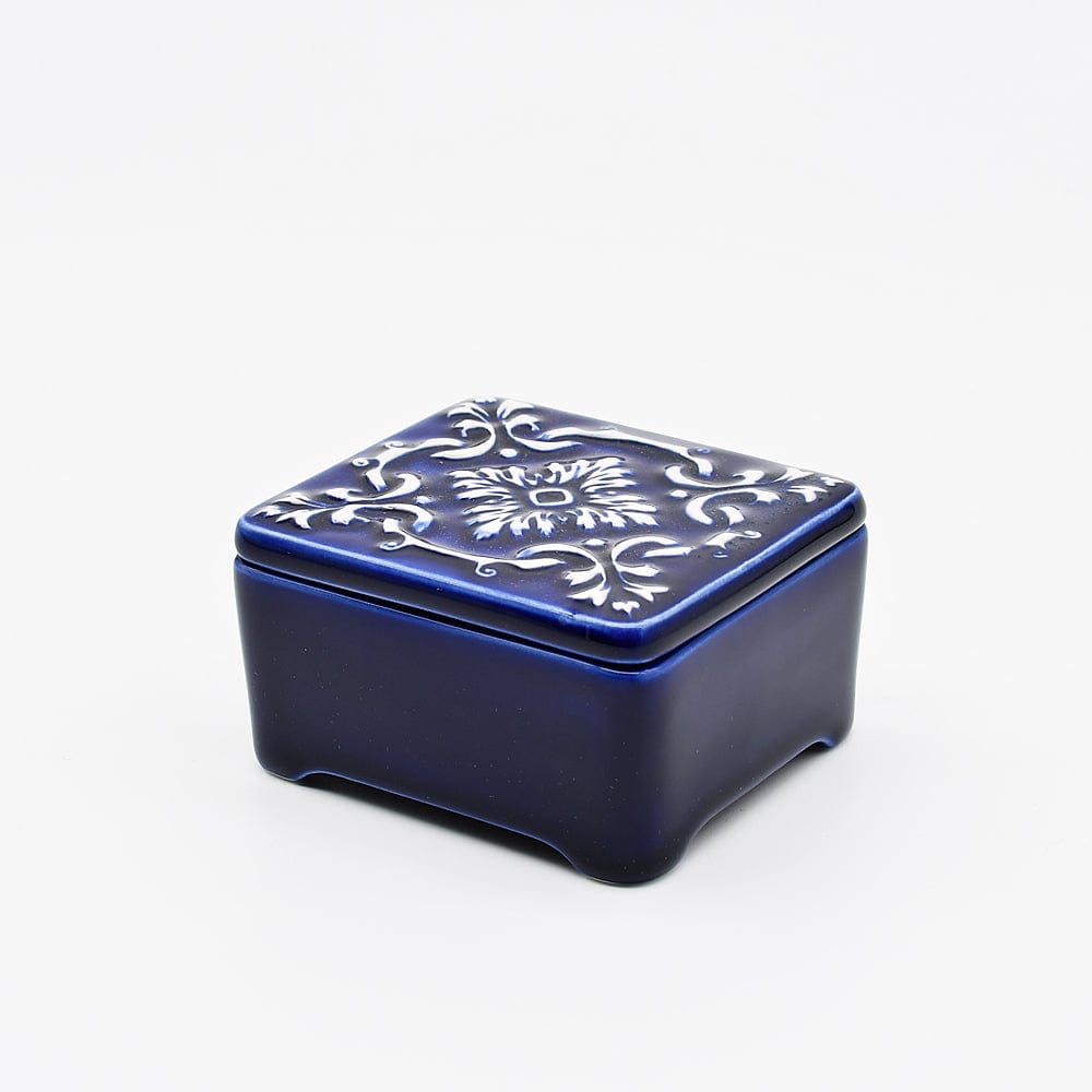 Boite en céramique avec couvercle Azulejo I Fabrication artisanale #DRAFT Boite en céramique "Azulejo"