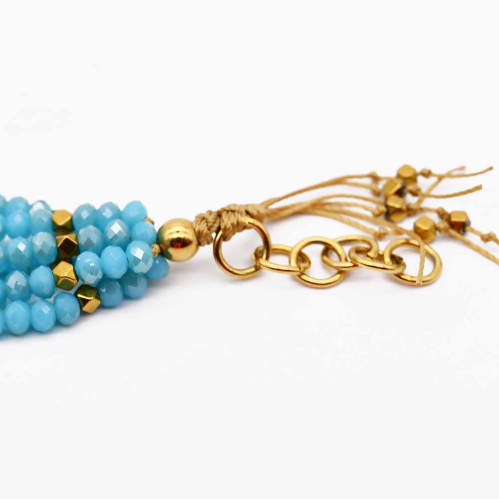 Bracelet de perles de verre Turquoise I Bijoux portugais Bracelet de perles de verre - Turquoise