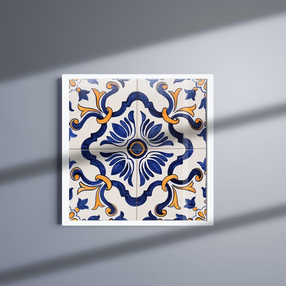 Carreaux de faïence portugais en panneau Panneau d'azulejos 28x28cm
