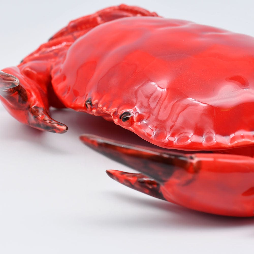 Crabe en céramique rouge I Décoration murale portugaise Crabe en céramique - Rouge