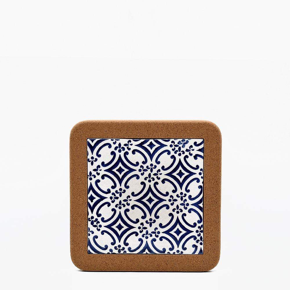 Dessous de plat en liège et céramique "Azulejo" - 20cm Motif 3