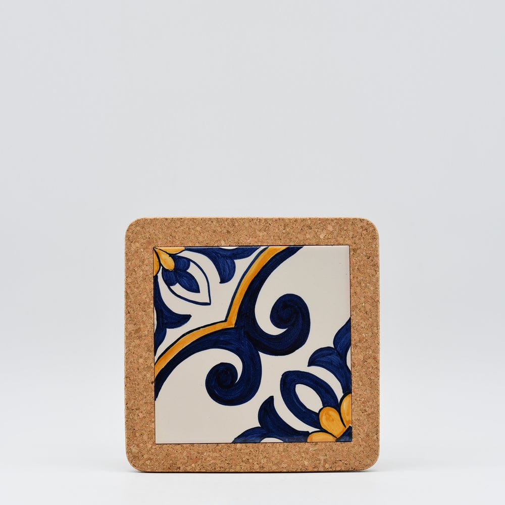 Dessous de plat en liège et céramique "Azulejos"