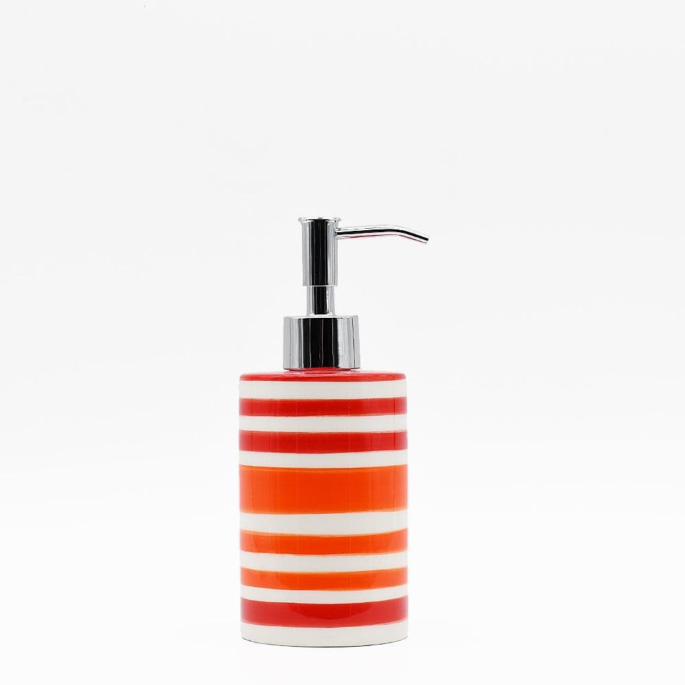 Distributeur de savon liquide ou de lotion en céramique rouge Distributeur de savon en céramique - Rouge