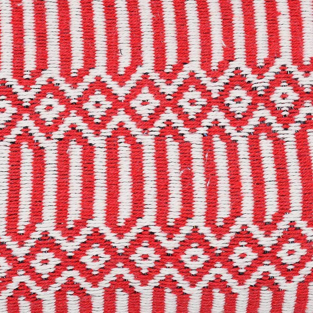 Grand plaid en coton rouge tissé au Portugal Plaid en coton 210X140 - Rouge