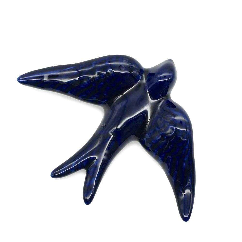 Hirondelle bleue en céramique I Produit artisanal du Portugal Hirondelle en céramique bleue
