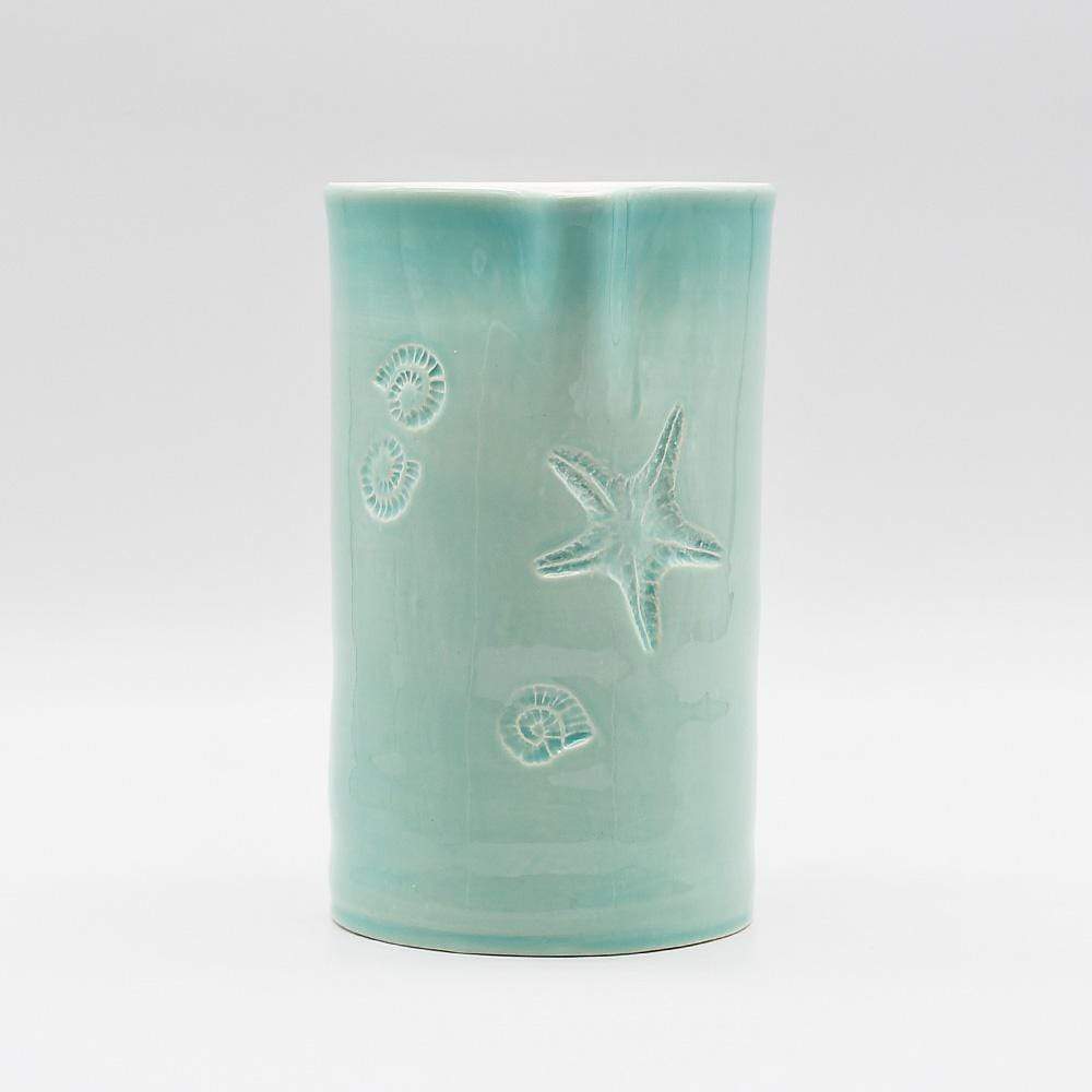 Petite assiette en céramique turquoise I Motifs étoile de mer Carafe "Estrela do mar" - Verte