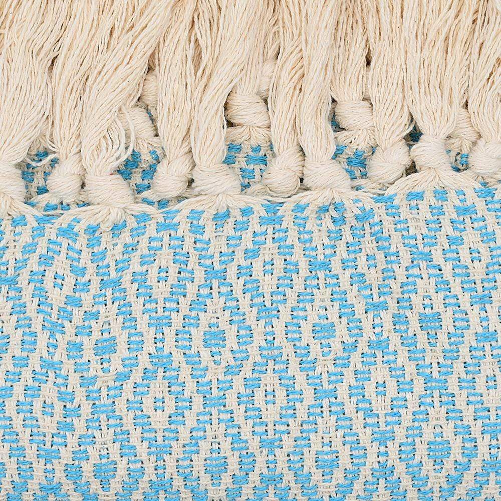Plaid en coton Turquoise I Plaid du Portugal Plaid en coton 200x135 - Turquoise