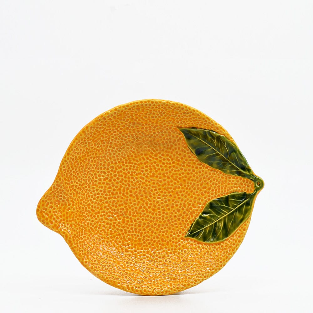 Plat creux en forme d'orange I Vaisselle artisanale du Portugal Assiette en céramique "Laranja" - 24cm