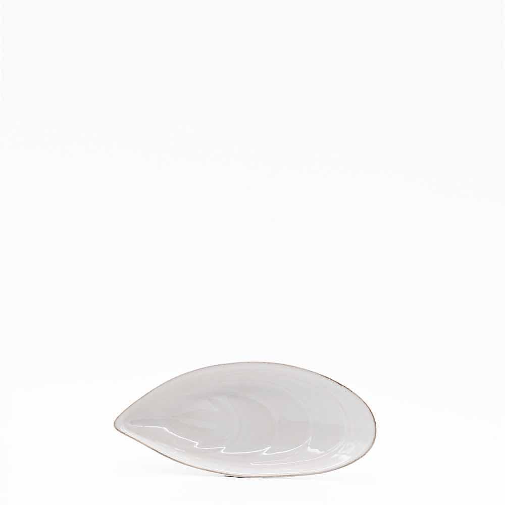 Plat en grès blanc I Vaisselle du Portugal Plat en grès blanc 19cm