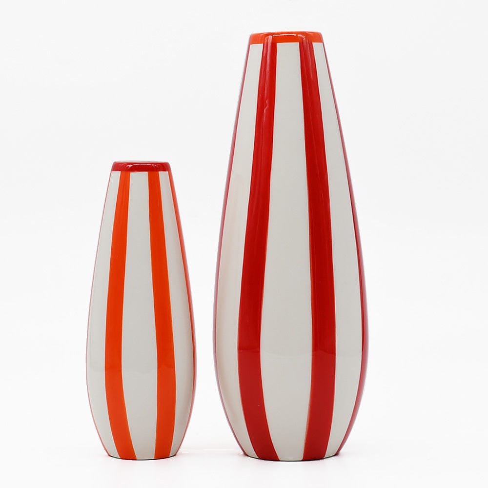 Soliflore boule bleu I Vases en céramique du Portugal Grand vase "Costa Nova" - Rouge