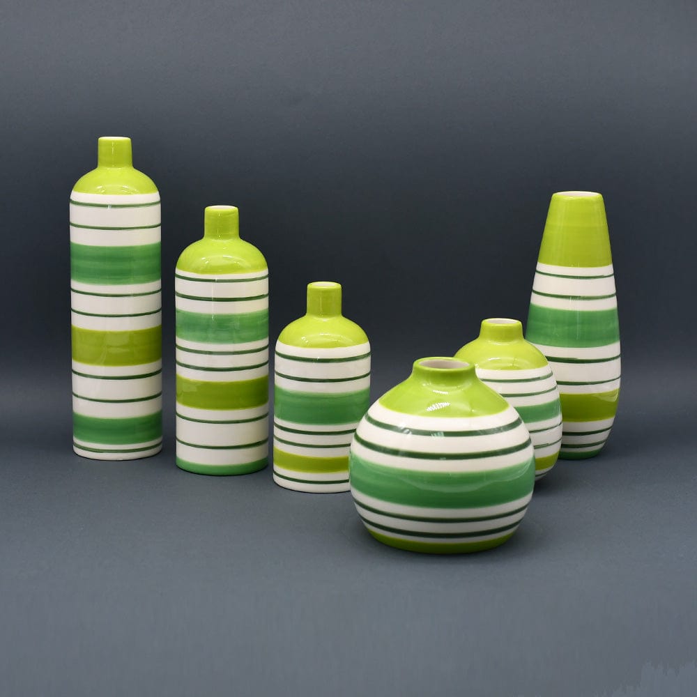 Soliflore long multicolore I Vases en céramique du Portugal Vase long - Vert
