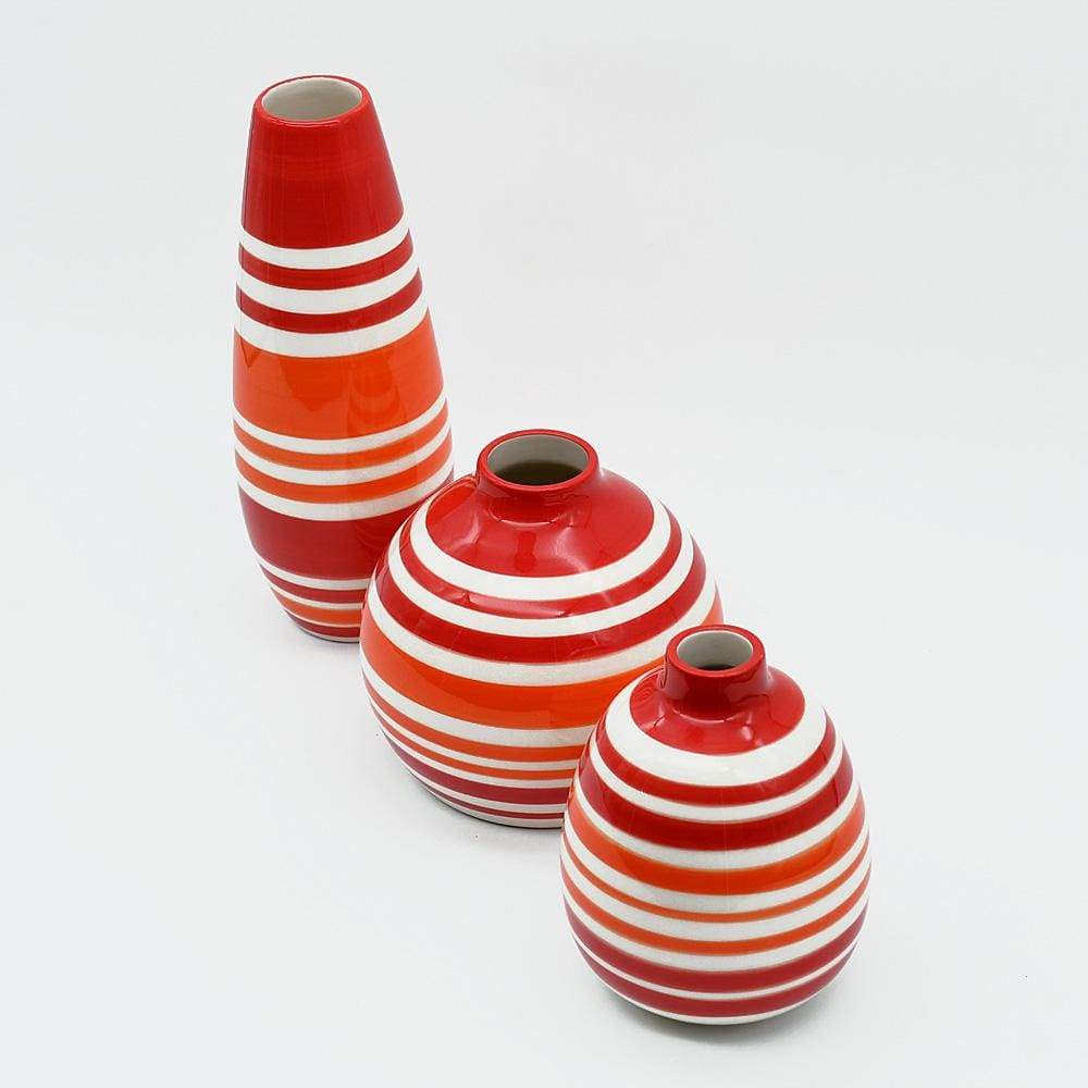Soliflore ovale rouge et orange I Vases en céramique du Portugal Soliflore ovale - Rouge