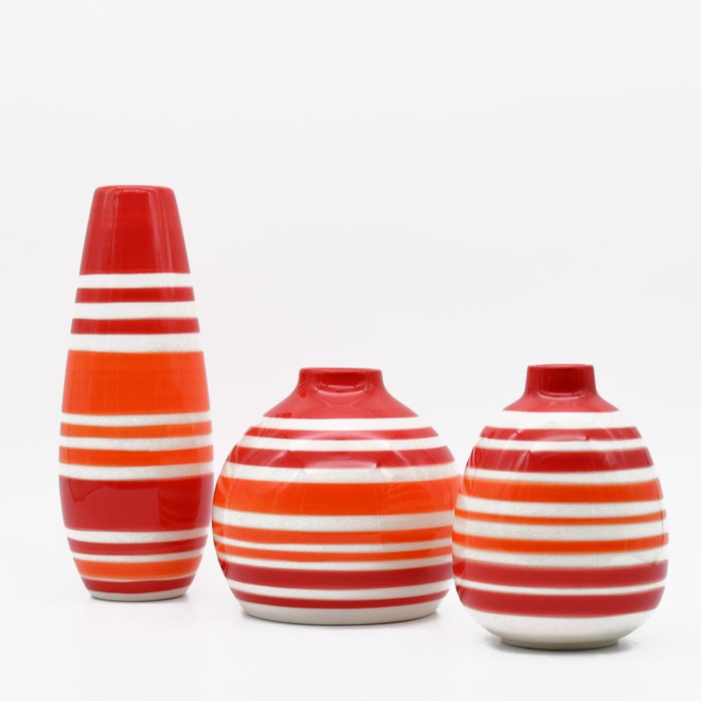 Soliflore ovale rouge et orange I Vases en céramique du Portugal Soliflore ovale - Rouge