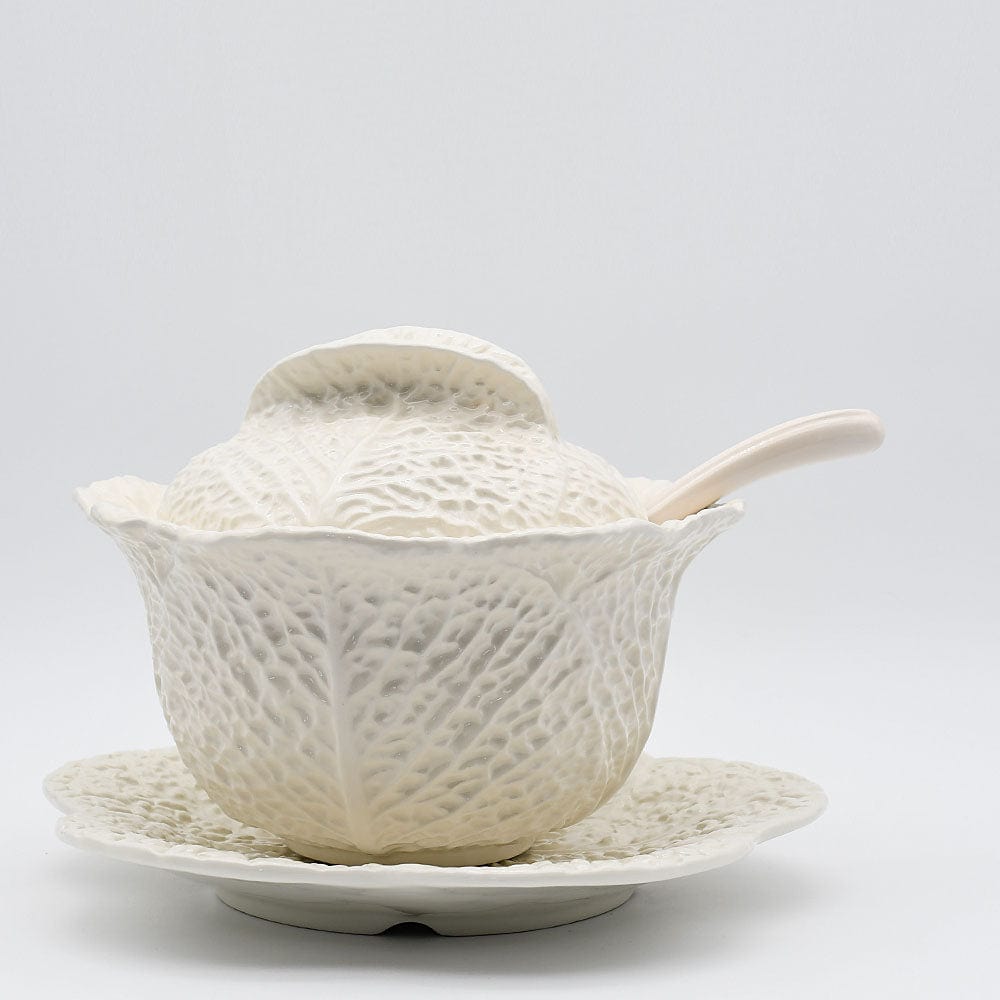 Soupière en forme de chou I Vaisselle traditionnelle portugaise Soupière en céramique "Couve" - 27cm
