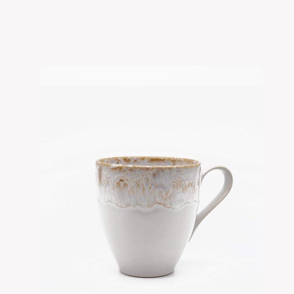 Tasse, mug en grès blanc I Vaisselle du Portugal Mug en grès "Ondas" - Blanc
