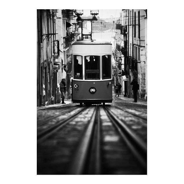 Tirage photo signé de Joao Cabral I Tramway Lisbonne I 20x30cm Tirage photo signé "Bica"