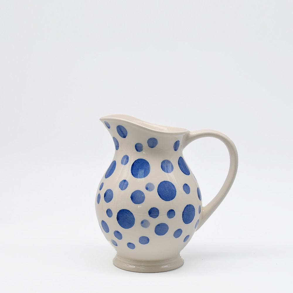Vase unique en céramique Bleue cobalt Pichet à pois en céramique - Bleu